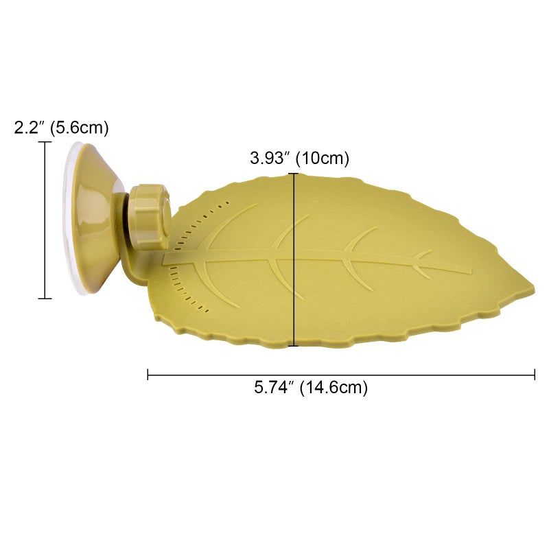 WEAVERBIRD Turtle Terrace Basking Platform Small or Amphibian Turtle Frog Crab and Tank Decoration, Leaf Shape Design - Image 2